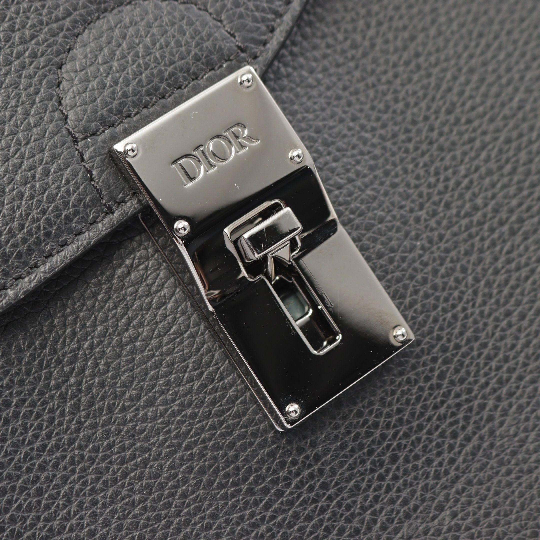 Dior Dior Eliete Elite Business Bag Briefcase Leather Black Size ONE SIZE - 6 Thumbnail