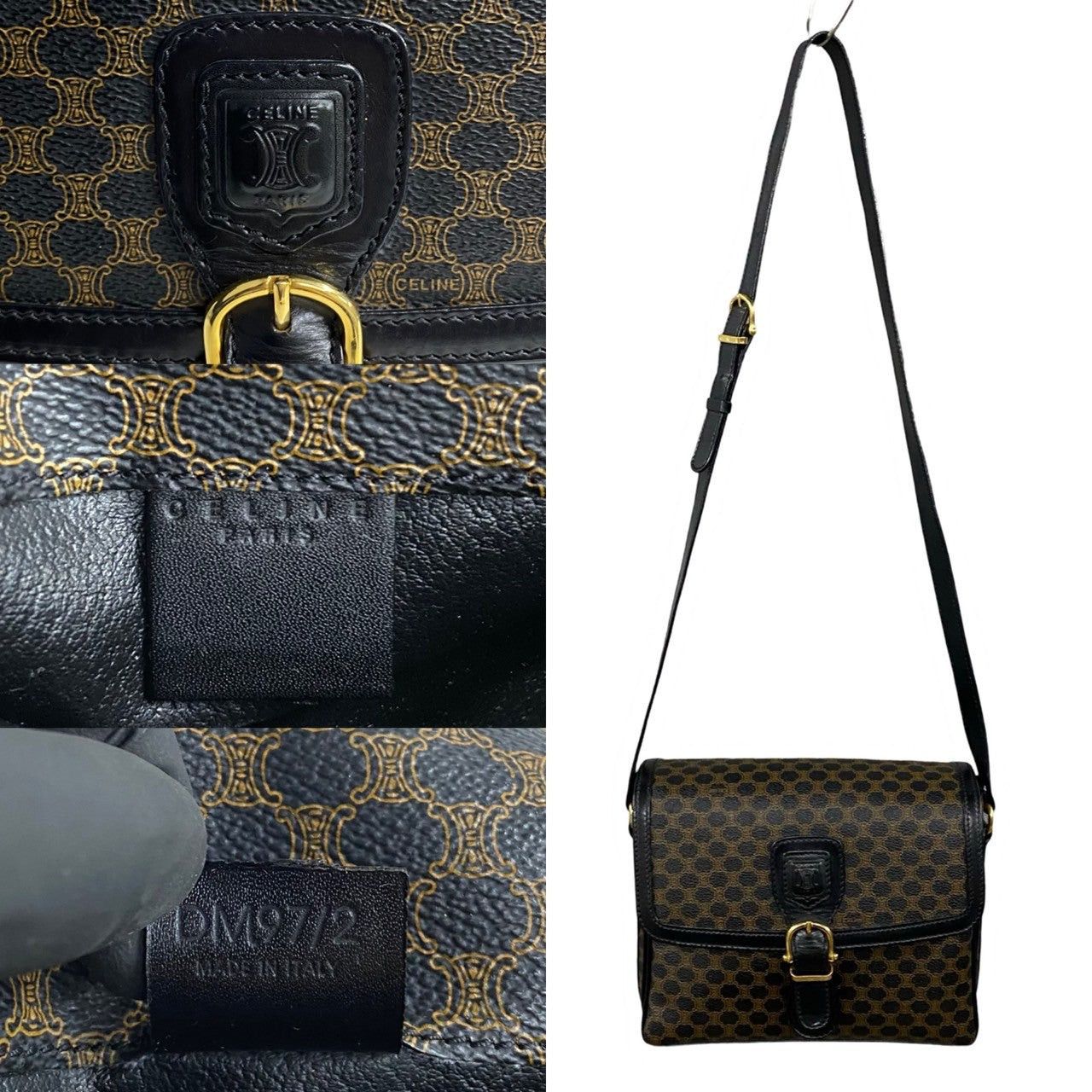 Celine Celine Shoulder Bag Black Leather Size ONE SIZE - 3 Thumbnail