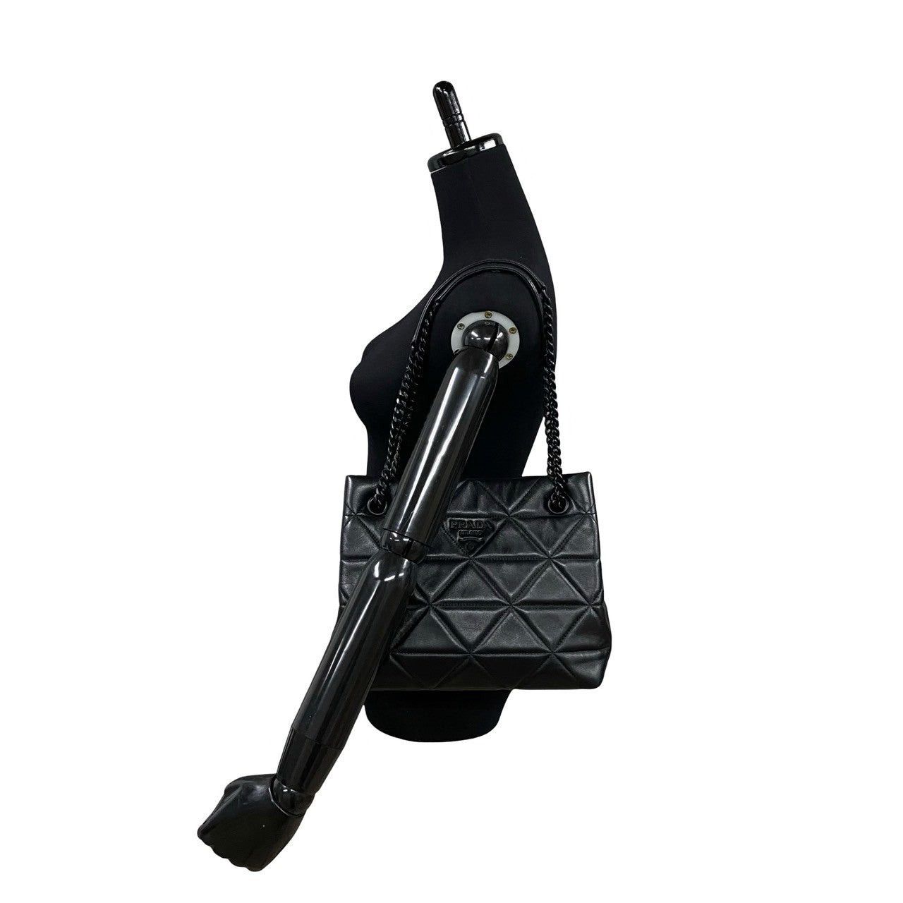 Prada Prada Tote Bag Black Leather Size ONE SIZE - 2 Thumbnail