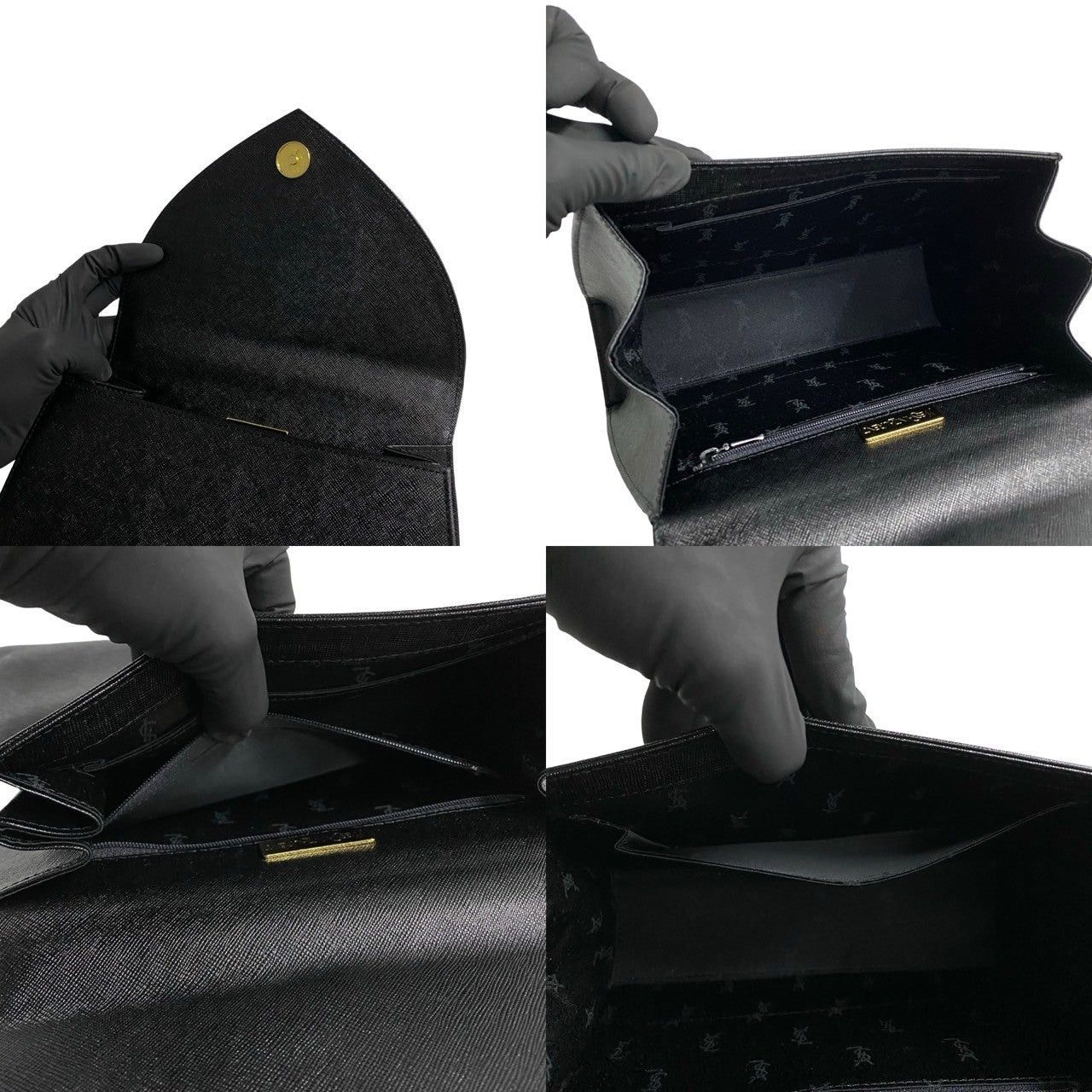 Yves Saint Laurent Yves Saint Laurent Handbag Black Leather Size ONE SIZE - 8 Thumbnail