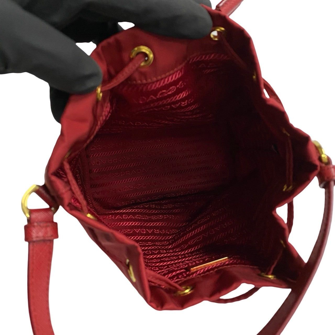Prada Prada Shoulder Bag Red Leather Size ONE SIZE - 8 Thumbnail