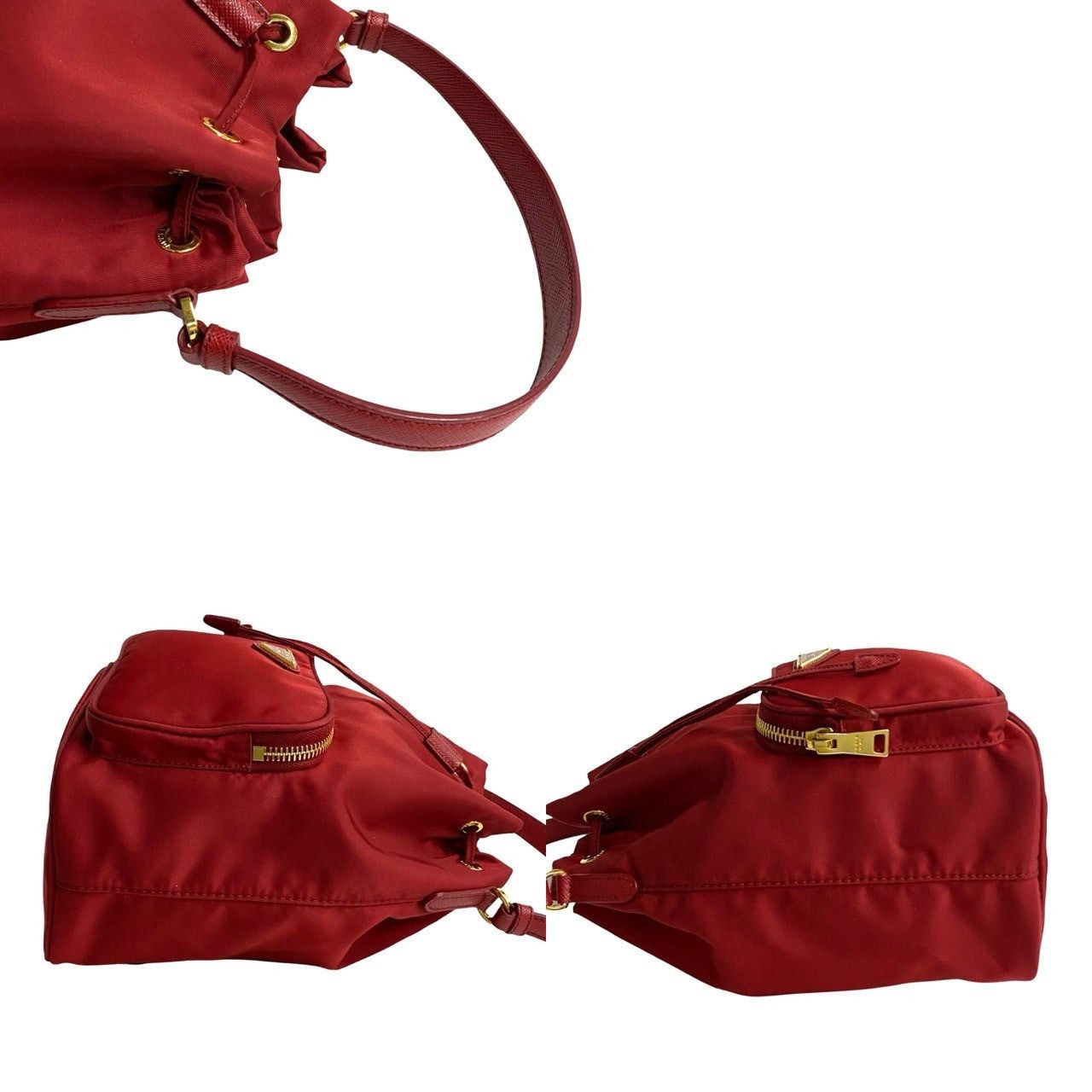 Prada Prada Shoulder Bag Red Leather Size ONE SIZE - 5 Thumbnail
