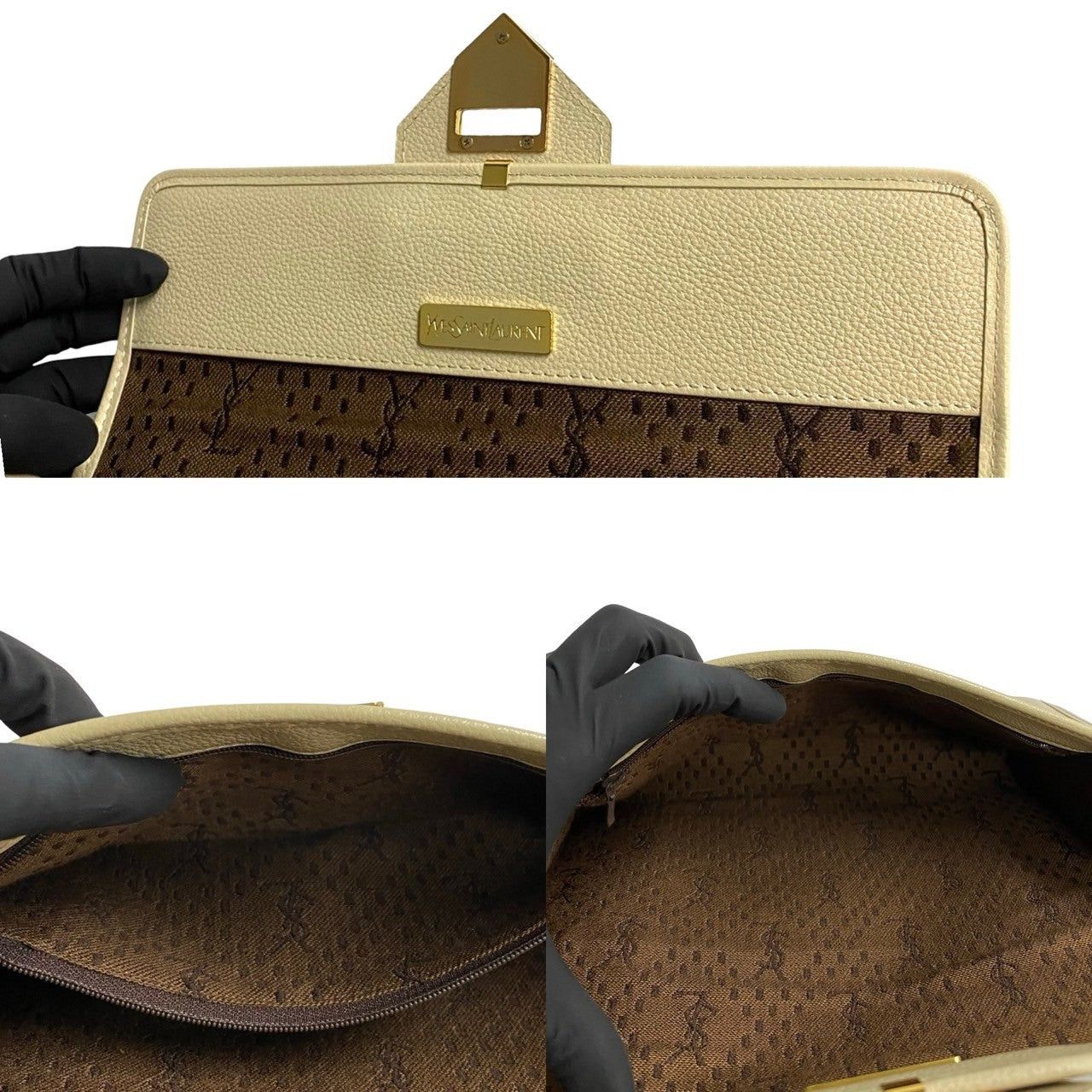 Yves Saint Laurent Yves Saint Laurent Shoulder Bag White Leather Size ONE SIZE - 8 Thumbnail