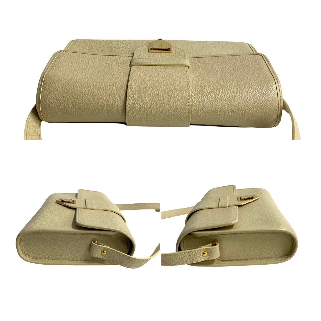 Yves Saint Laurent Yves Saint Laurent Shoulder Bag White Leather Size ONE SIZE - 5 Thumbnail