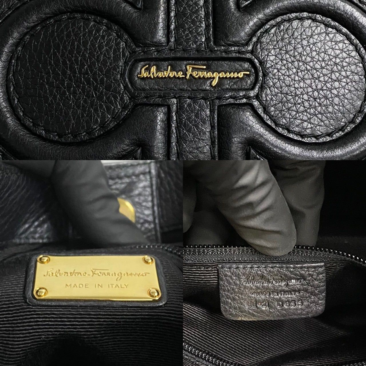 Salvatore Ferragamo Salvatore Ferragamo Handbag Black Leather Size ONE SIZE - 3 Thumbnail