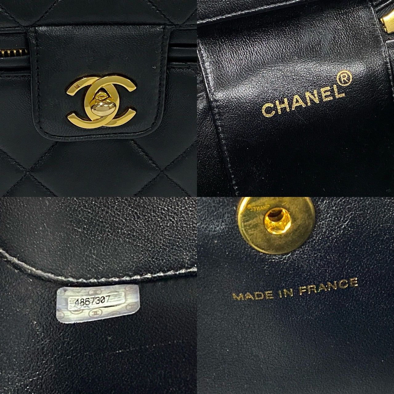 Chanel Chanel Handbag Black Leather Size ONE SIZE - 3 Thumbnail