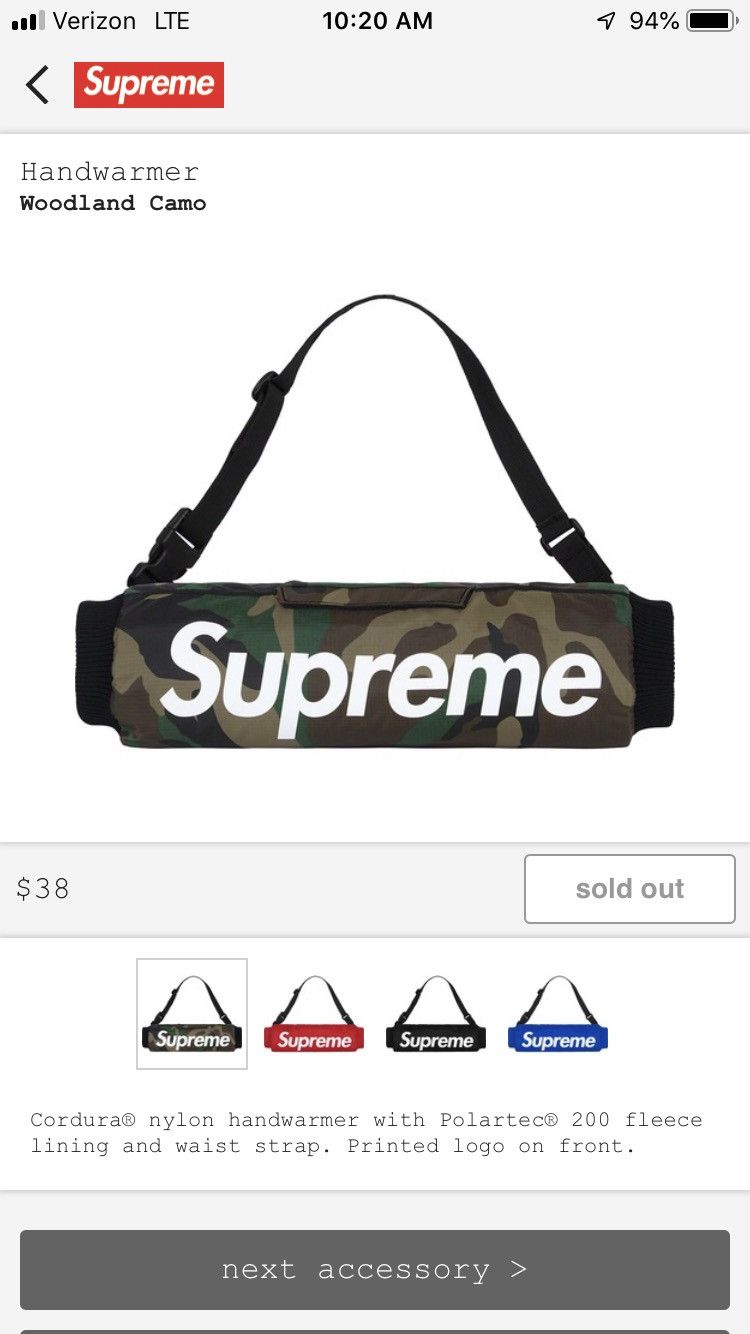 Supreme Hand Warmer Black