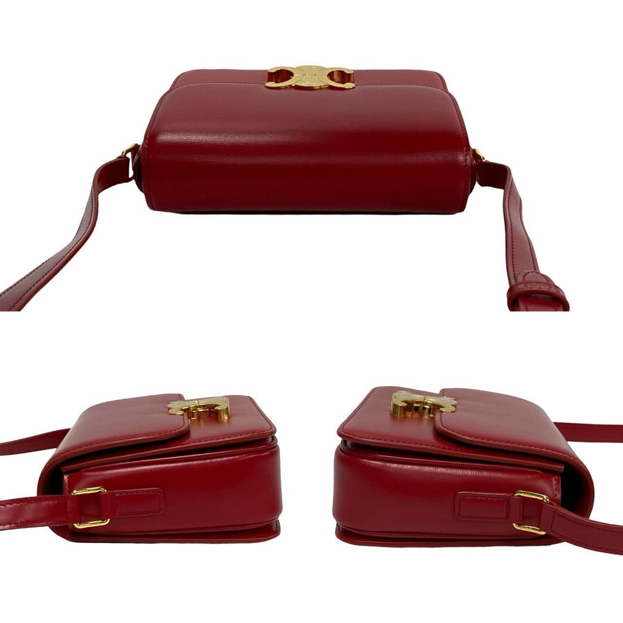 Celine Celine Shoulder Bag Red Leather Size ONE SIZE - 5 Thumbnail