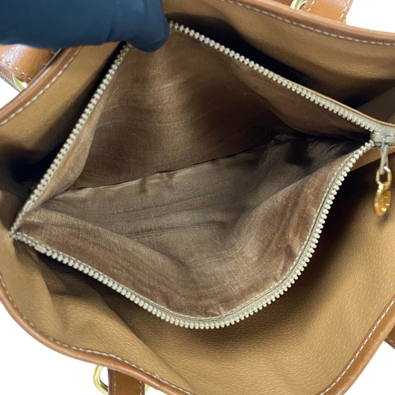Celine Celine Tote Bag Brown Leather Size ONE SIZE - 9 Thumbnail