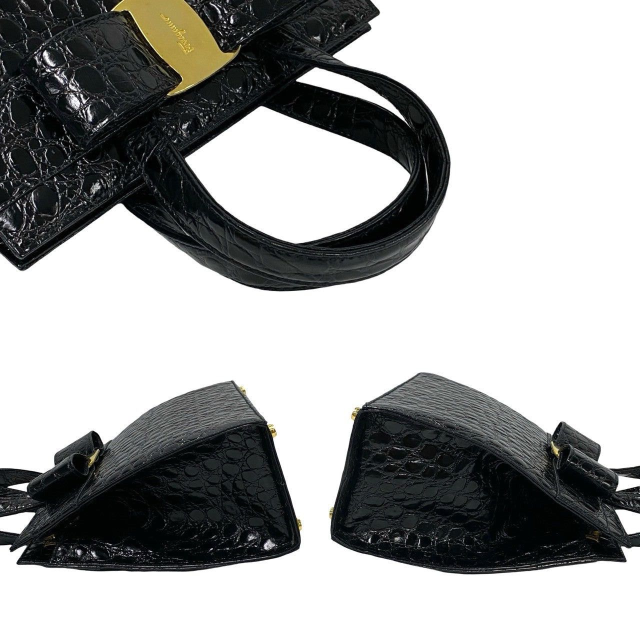 Salvatore Ferragamo Salvatore Ferragamo Shoulder Bag Black Leather Size ONE SIZE - 5 Thumbnail