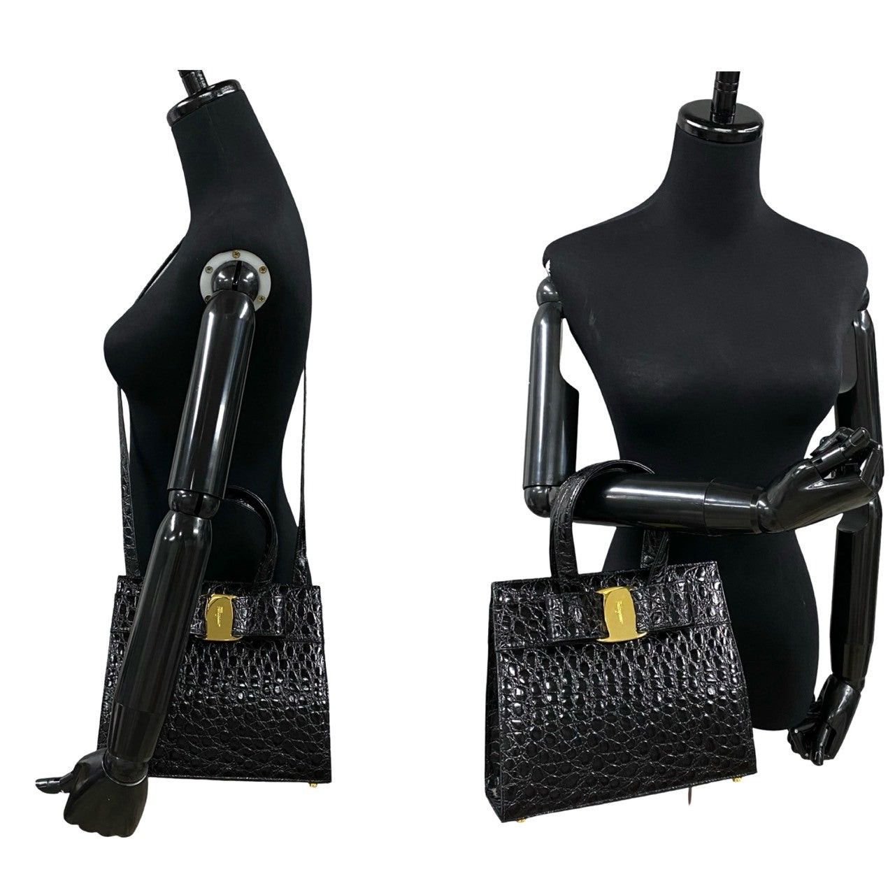 Salvatore Ferragamo Salvatore Ferragamo Shoulder Bag Black Leather Size ONE SIZE - 2 Thumbnail