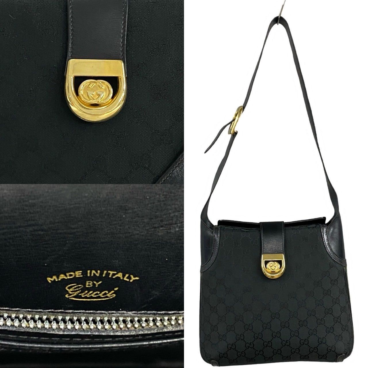 Gucci Gucci Shoulder Bag Black Leather Size ONE SIZE - 3 Thumbnail