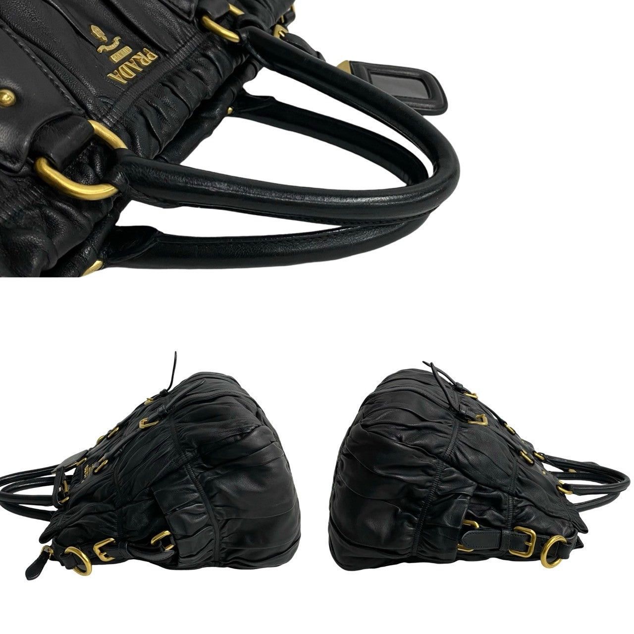 Prada Prada Shoulder Bag Black Leather Size ONE SIZE - 5 Thumbnail