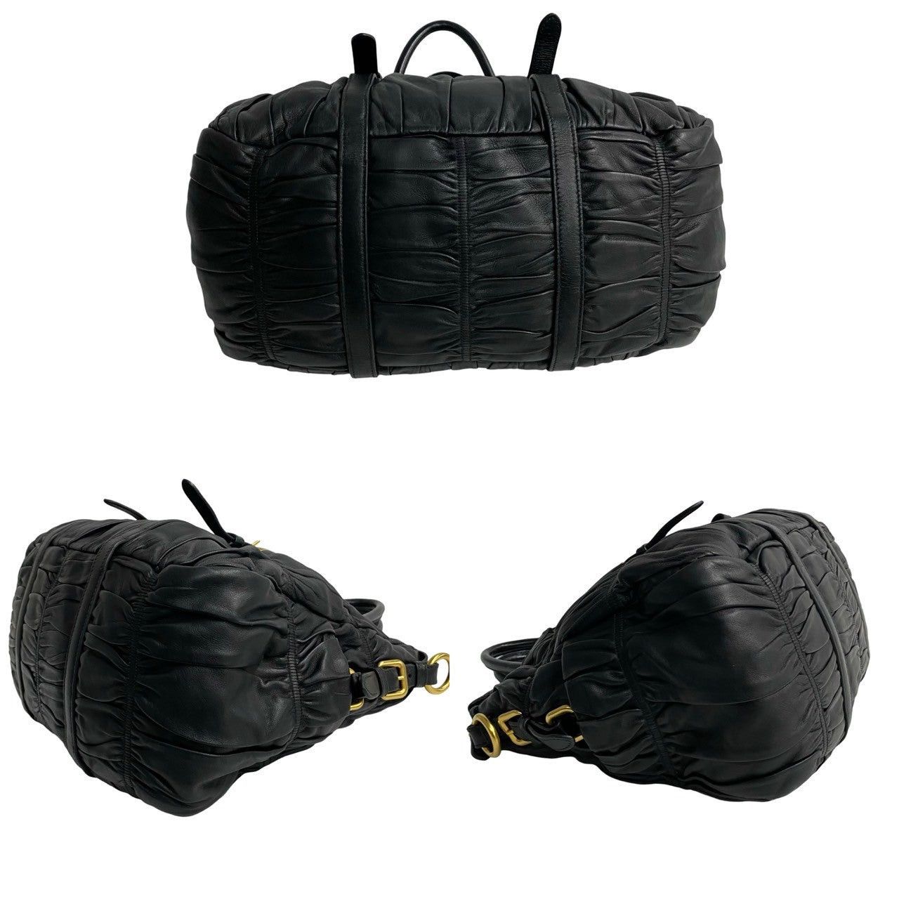 Prada Prada Shoulder Bag Black Leather Size ONE SIZE - 6 Thumbnail