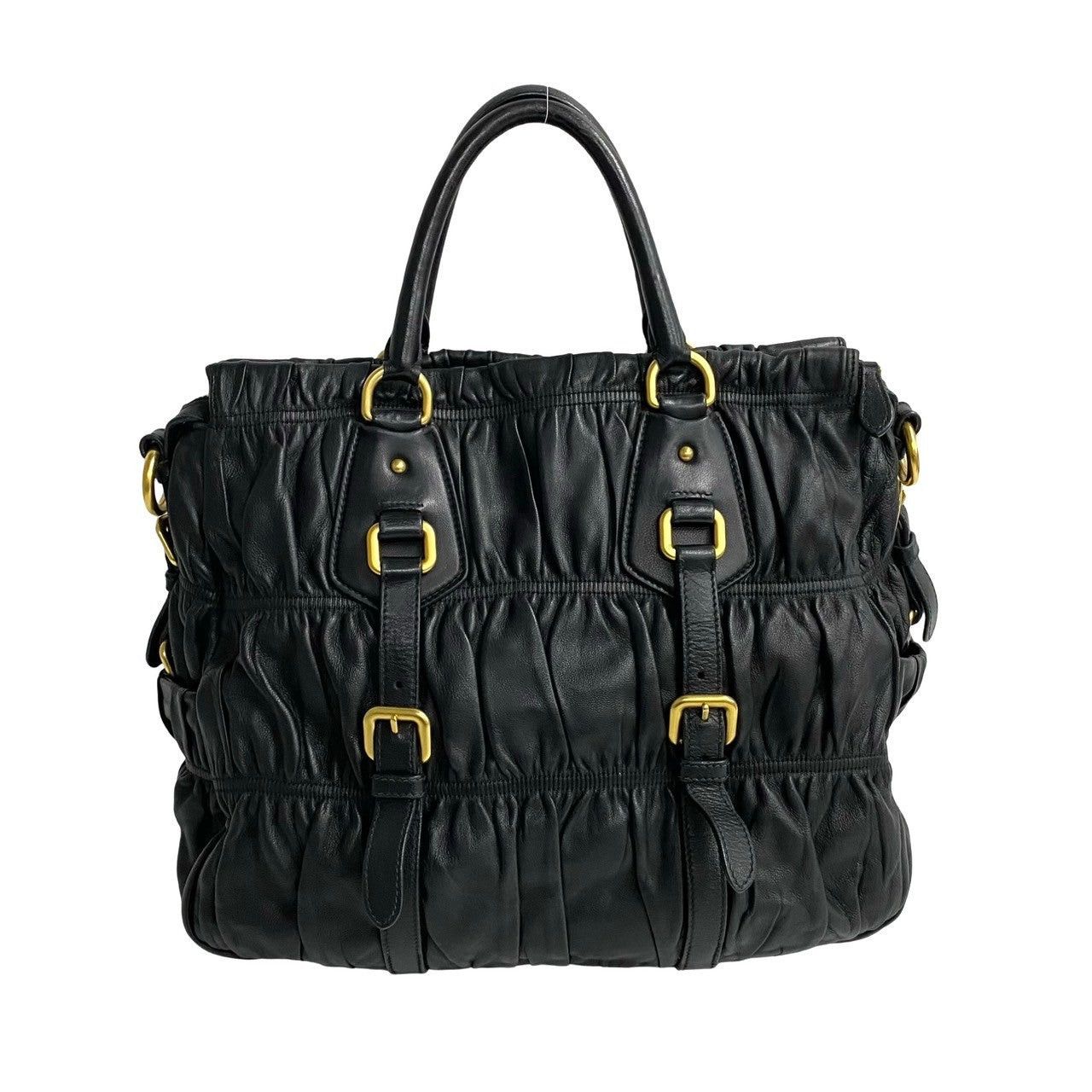 Prada Prada Shoulder Bag Black Leather Size ONE SIZE - 4 Thumbnail