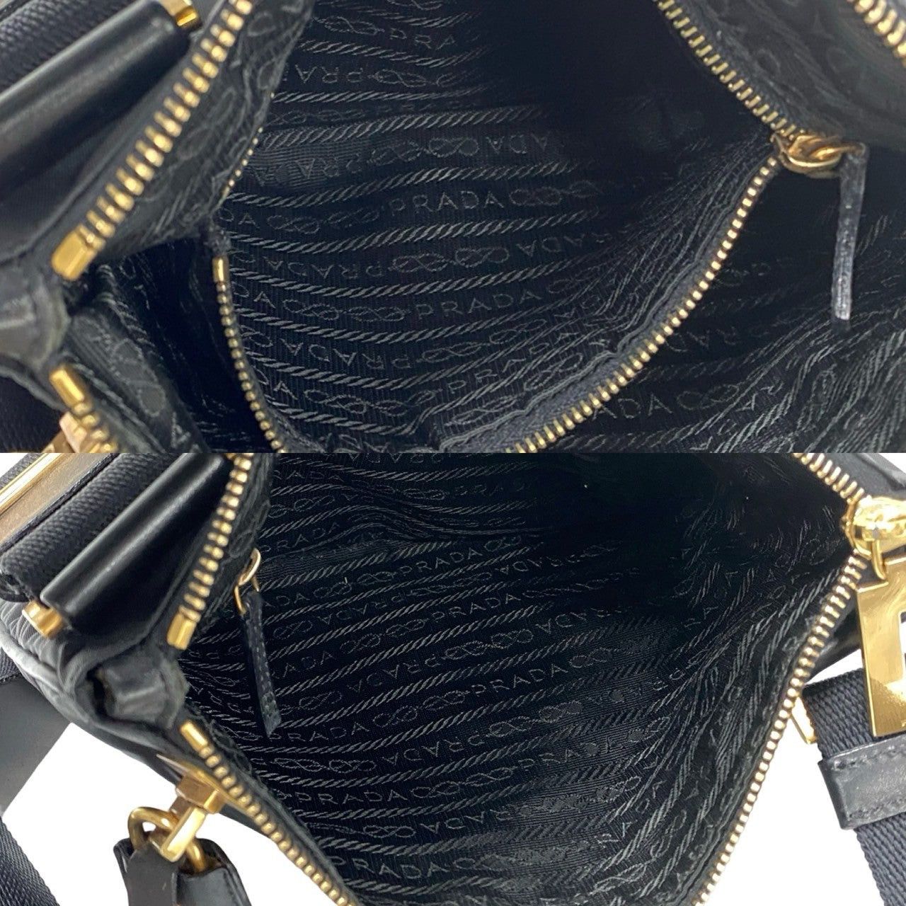 Prada Prada Shoulder Bag Black Leather Size ONE SIZE - 8 Thumbnail