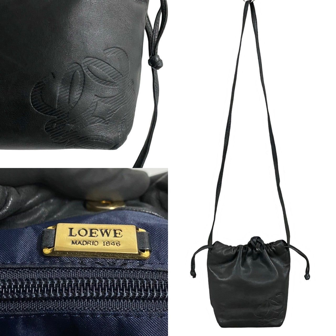 Loewe Loewe Shoulder Bag Black Leather Size ONE SIZE - 2 Thumbnail