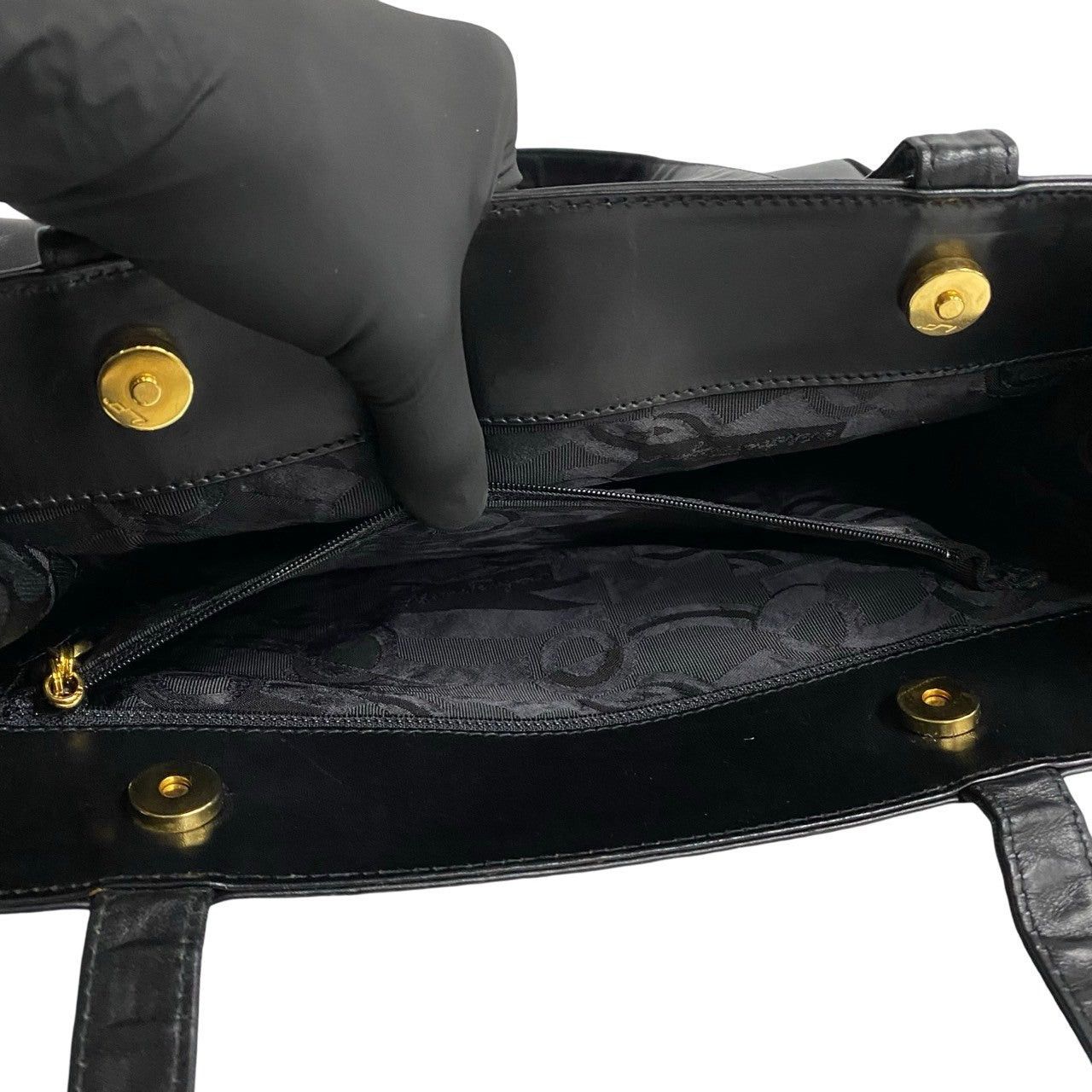 Salvatore Ferragamo Salvatore Ferragamo Tote Bag Black Leather Size ONE SIZE - 9 Thumbnail