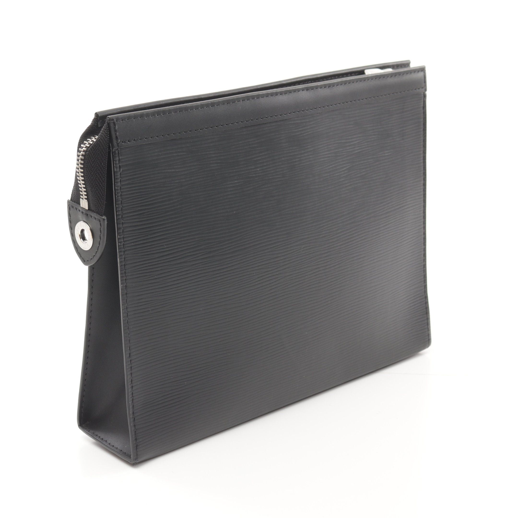 Louis Vuitton Louis Vuitton Pochette Voyage Epi Clutch Bag Second Leather Black Size ONE SIZE - 2 Thumbnail