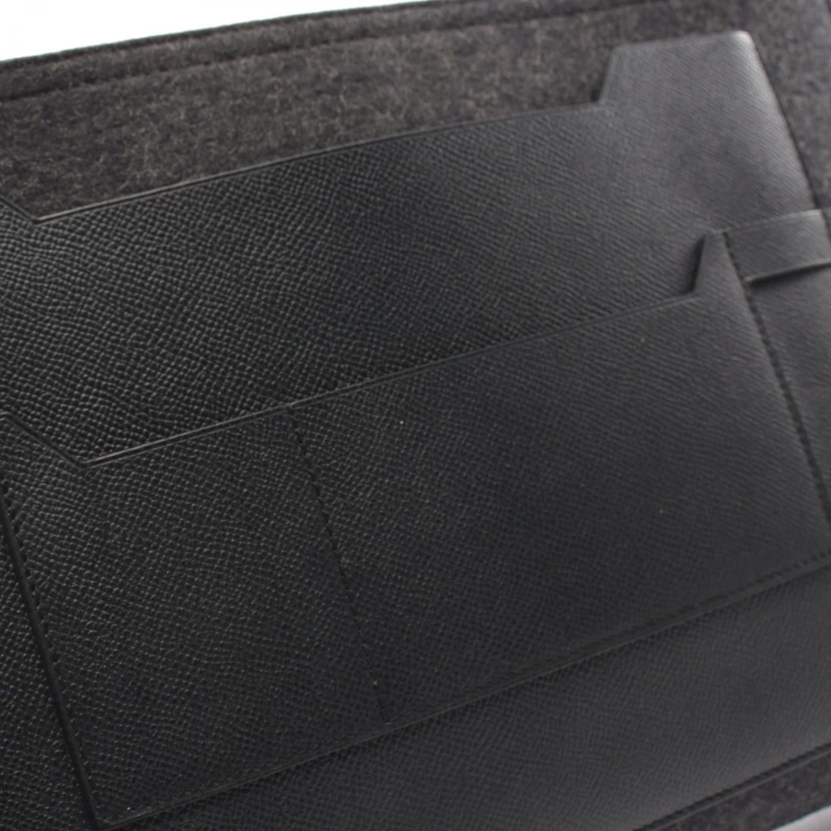 Hermes Hermes Toudou 37 Clutch Bag Feutre Veau Epsom Gray Black Silver Hardware X Stamp Size ONE SIZE - 8 Thumbnail