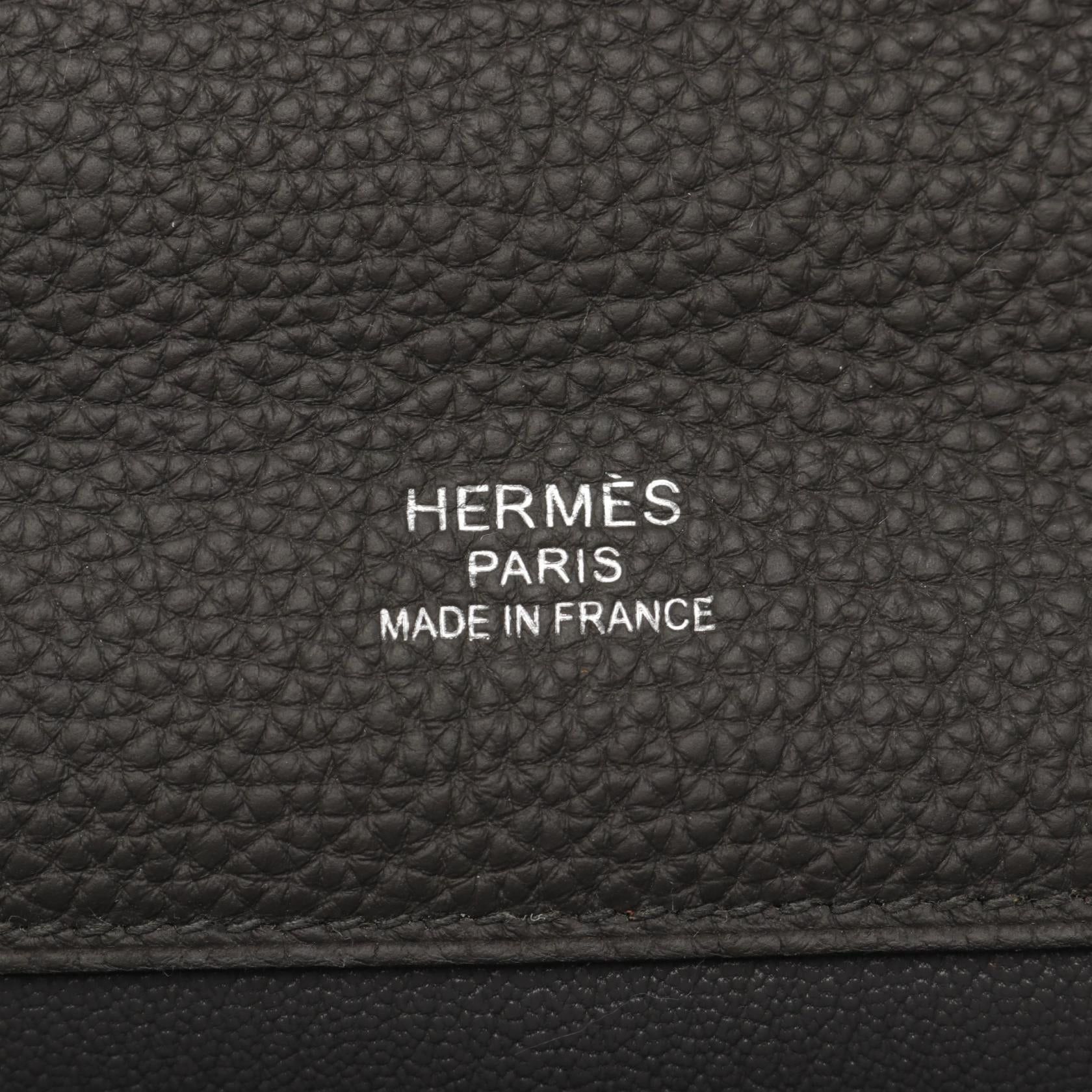 Hermes Hermes Sack Adepeche Light 37-1 Grietan Briefcase Business Bag Togo Dark Gray Silver Hardware C Engraved Size ONE SIZE - 4 Thumbnail