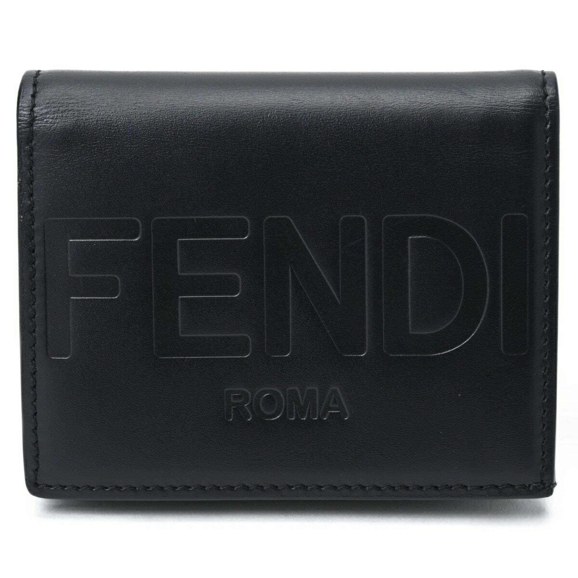 Fendi FENDI Bi-fold Small Wallet Compact 8M0420 Leather Black E-156997 Size ONE SIZE - 2 Thumbnail