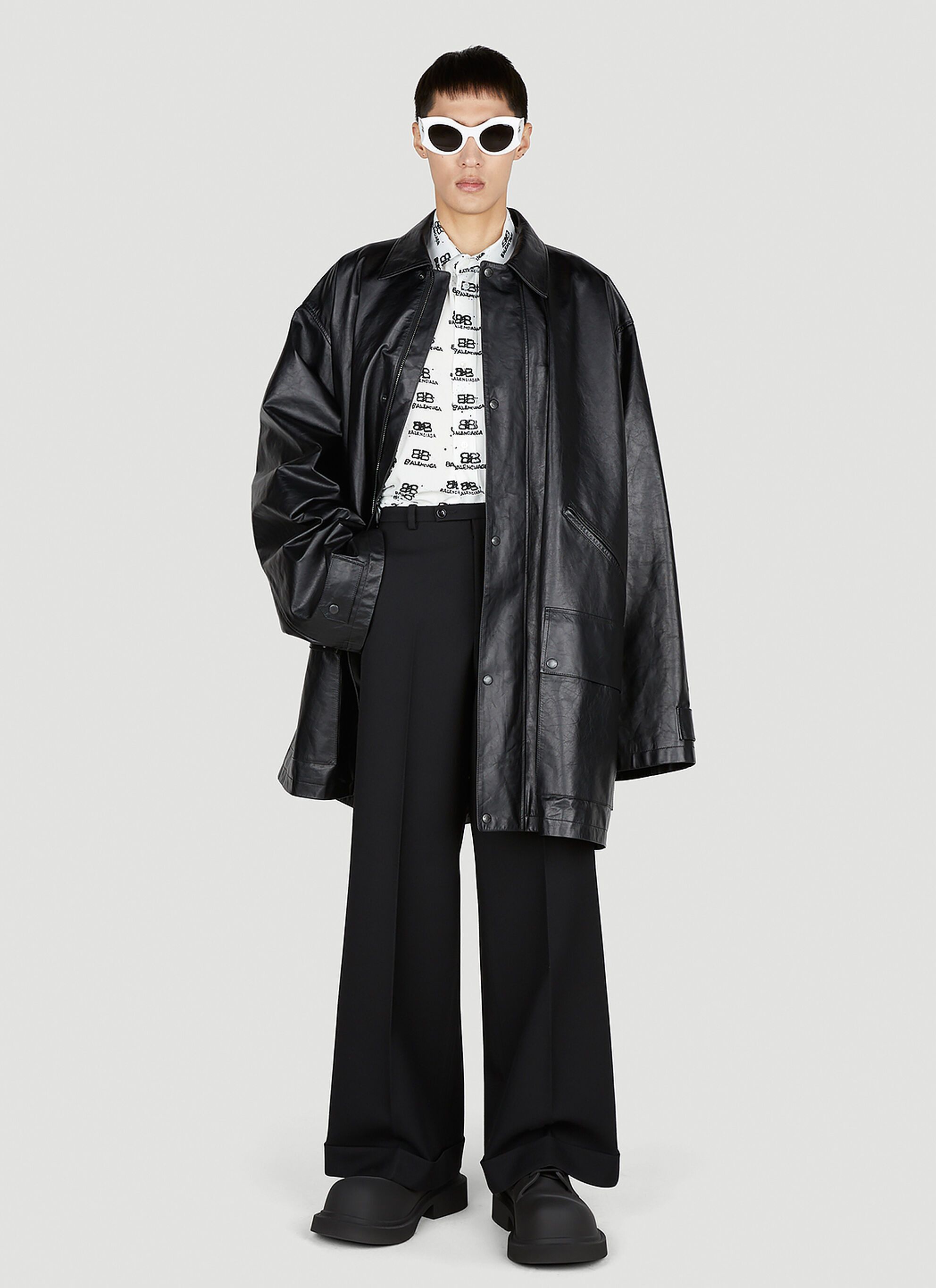 Balenciaga $7.5K VALUE Leather Parka Coat Size US XS / EU 42 / 0 - 2 Thumbnail