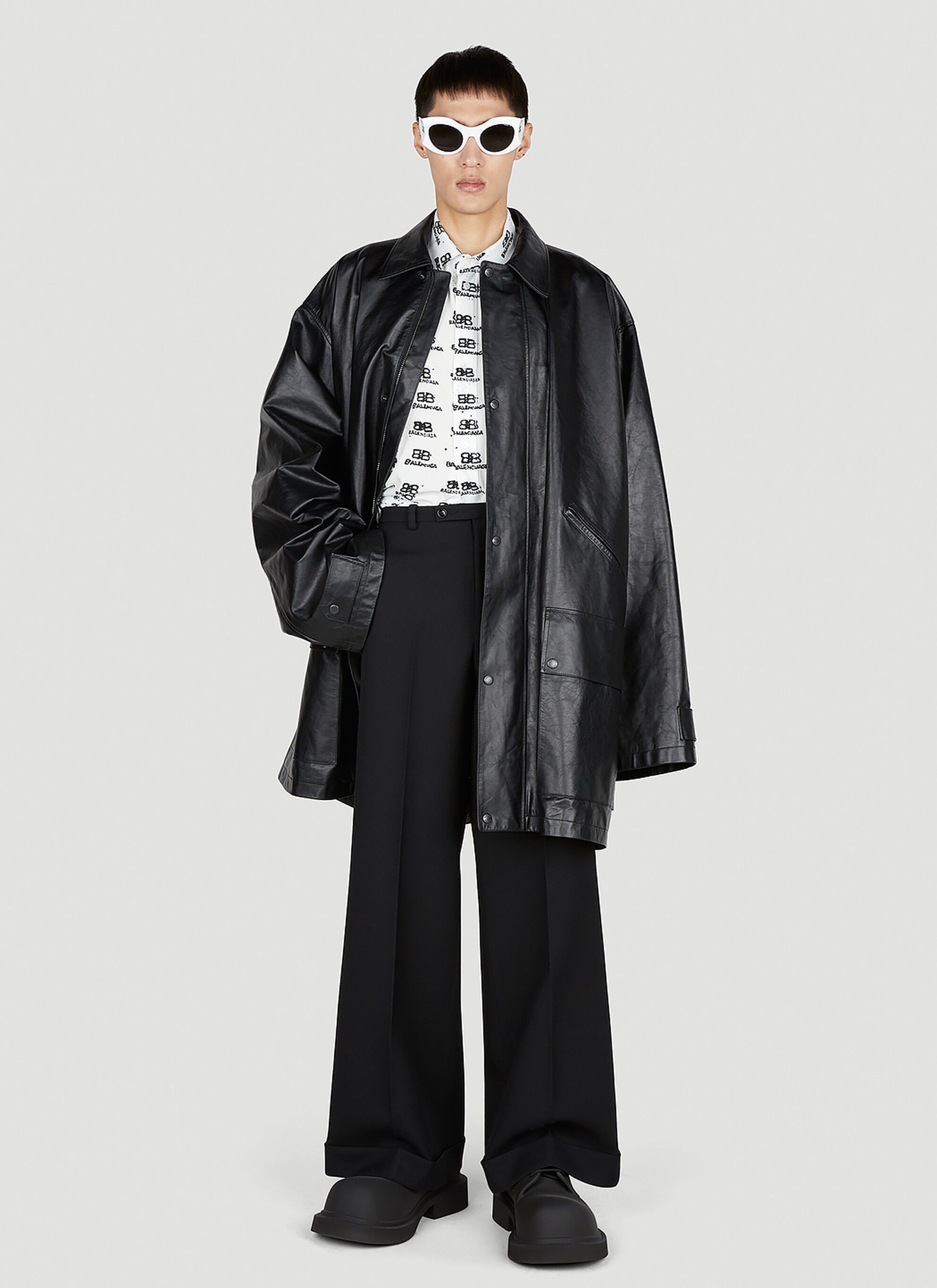 Balenciaga $7.5K VALUE Leather Parka Coat Size US XXL / EU 58 / 5 - 2 Thumbnail