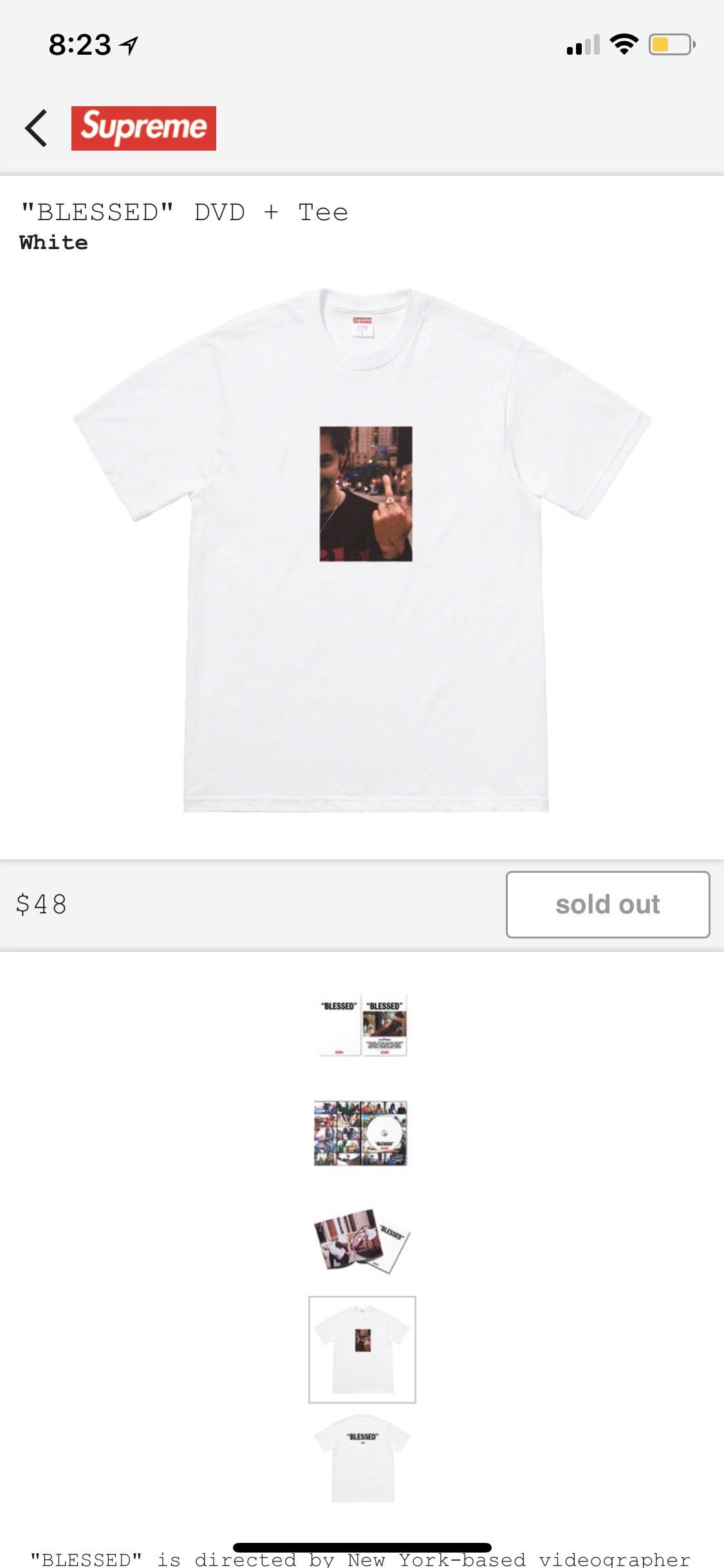 Supreme blessed cheap t shirt