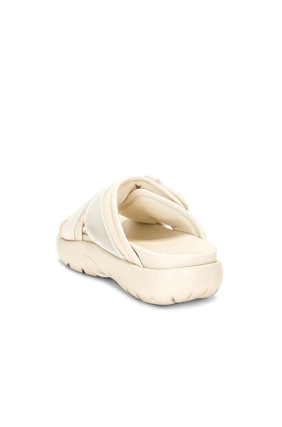 Snap Slide Sandals in Beige