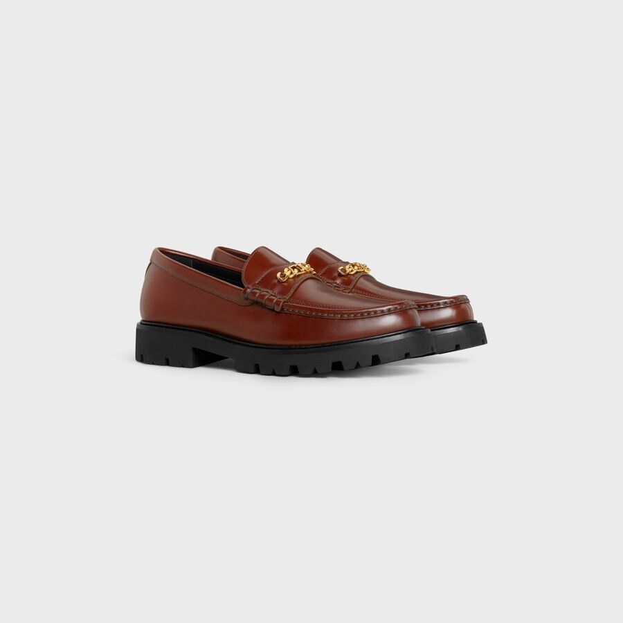 Celine CELINE MARGARET TRIOMPHE LOAFER IN POLISHED BULL BURGUNDY Size US 11 / EU 44 - 2 Thumbnail