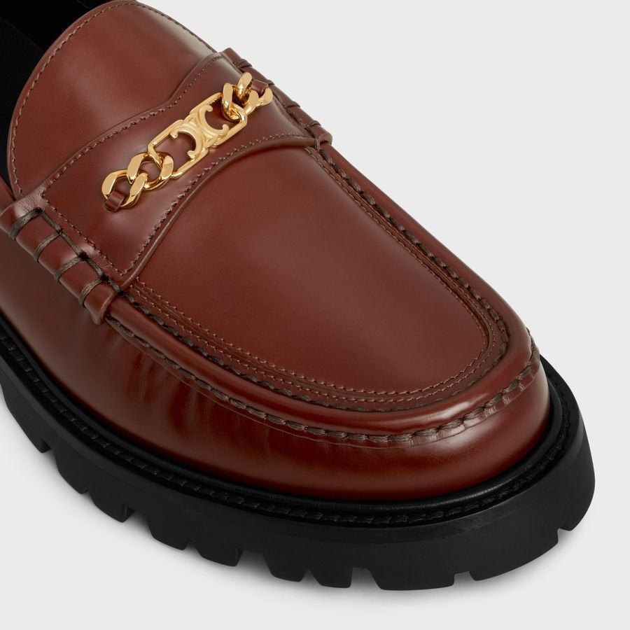 Celine CELINE MARGARET TRIOMPHE LOAFER IN POLISHED BULL BURGUNDY Size US 11 / EU 44 - 4 Thumbnail
