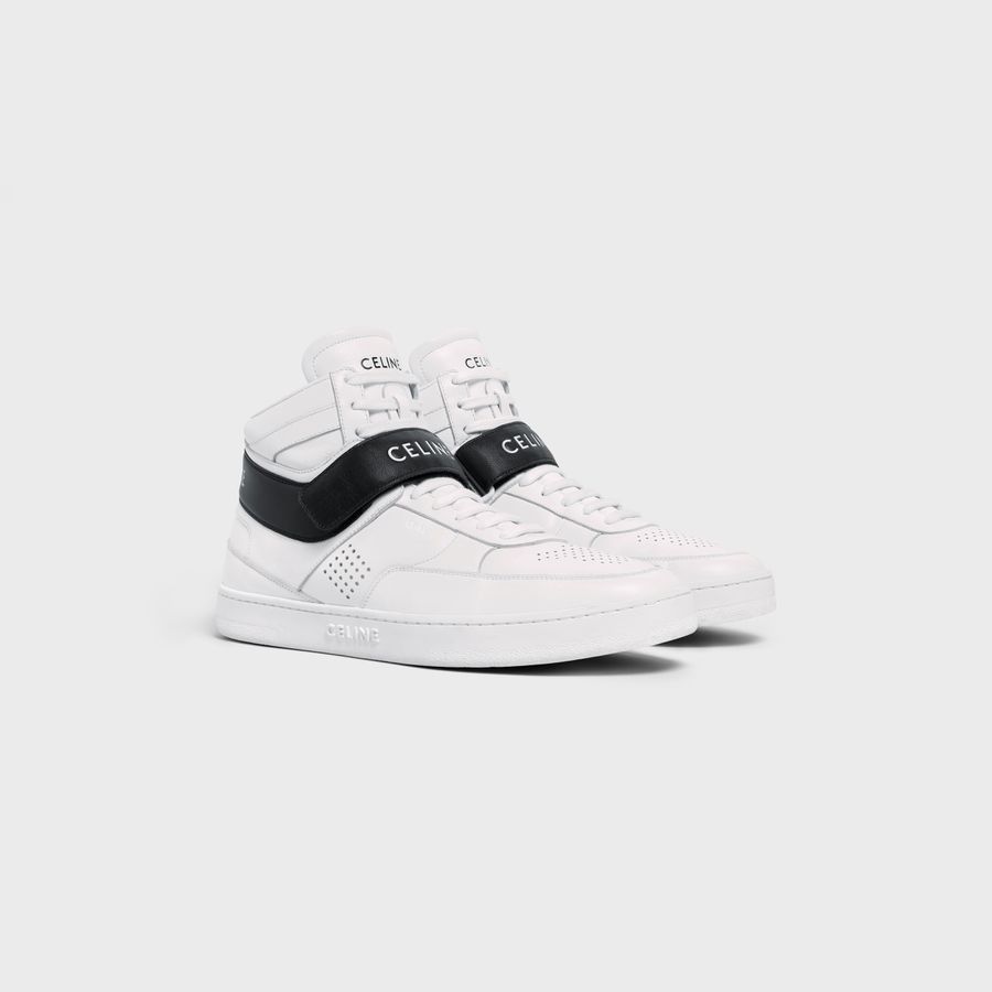 Celine CT-03 CELINE TRAINER HIGH SNEAKER WITH SCRATCH IN CALFSKIN Size US 11 / EU 44 - 2 Thumbnail