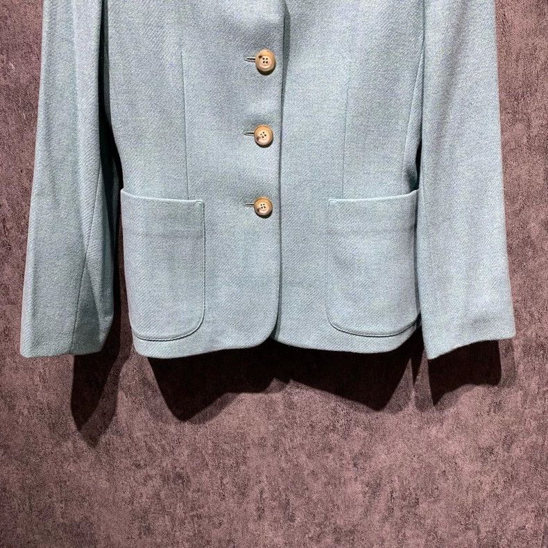 Max Mara Maxmara Lake water blue top Size US L / EU 52-54 / 3 - 8 Thumbnail