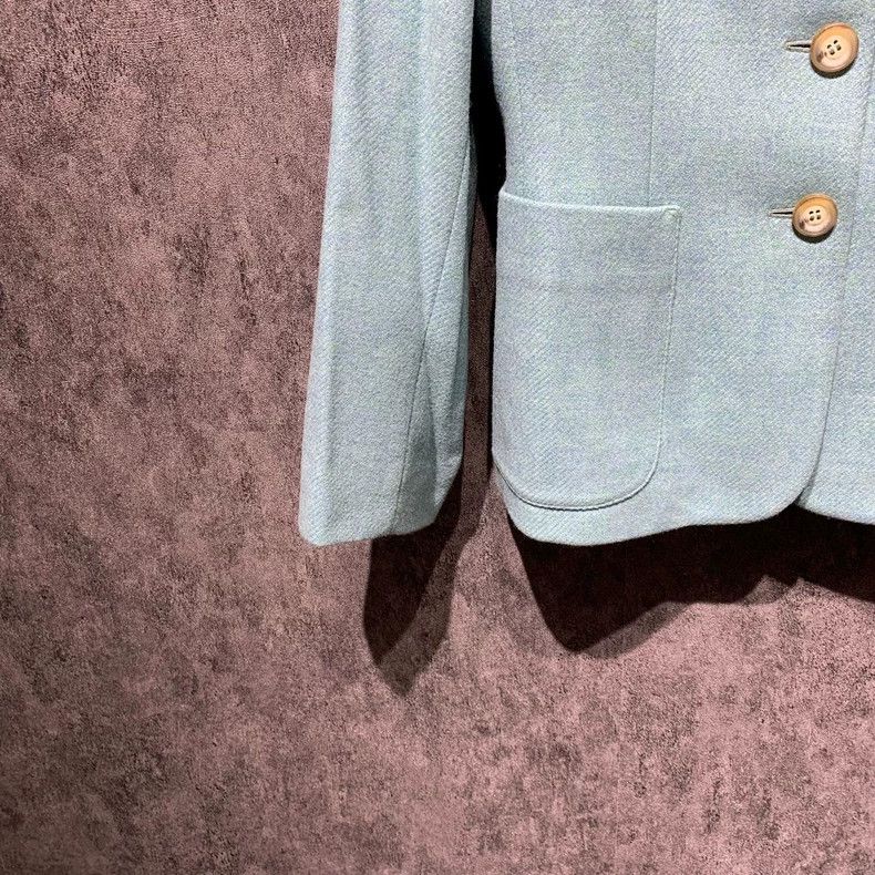 Max Mara Maxmara Lake water blue top Size US L / EU 52-54 / 3 - 7 Thumbnail