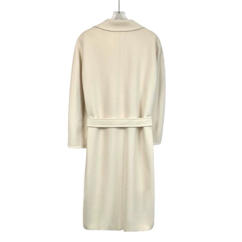 Max Mara Maxmara 101801 beige sheepwool lapel coat Size US XS / EU 42 / 0 - 2 Thumbnail