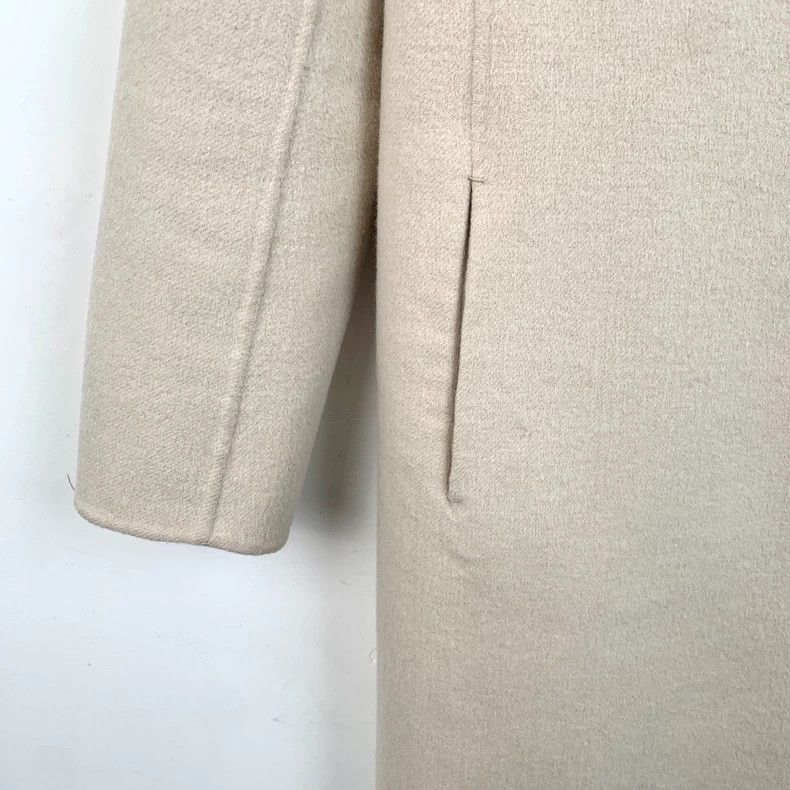 Max Mara Maxmara overcoat coat in khaki wool lapel belt Size US S / EU 44-46 / 1 - 4 Thumbnail