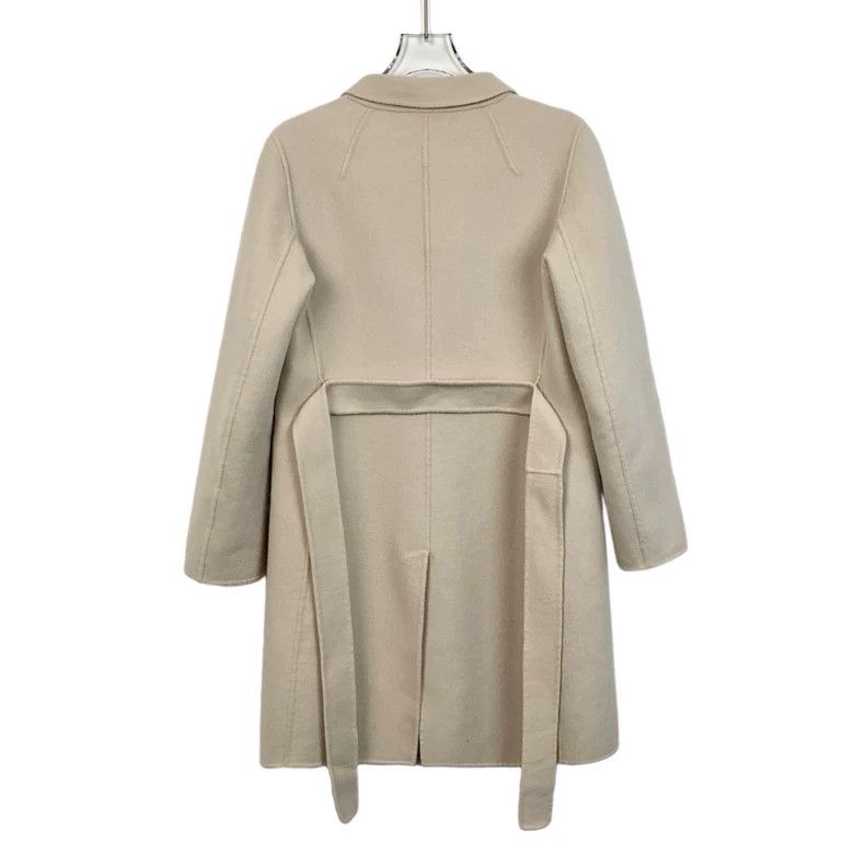 Max Mara Maxmara overcoat coat in khaki wool lapel belt Size US S / EU 44-46 / 1 - 2 Thumbnail