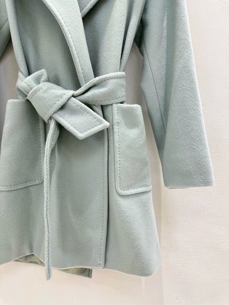 Max Mara MaxMara Lake blue hooded camel wool nightgown style overcoat Size US XL / EU 56 / 4 - 5 Thumbnail