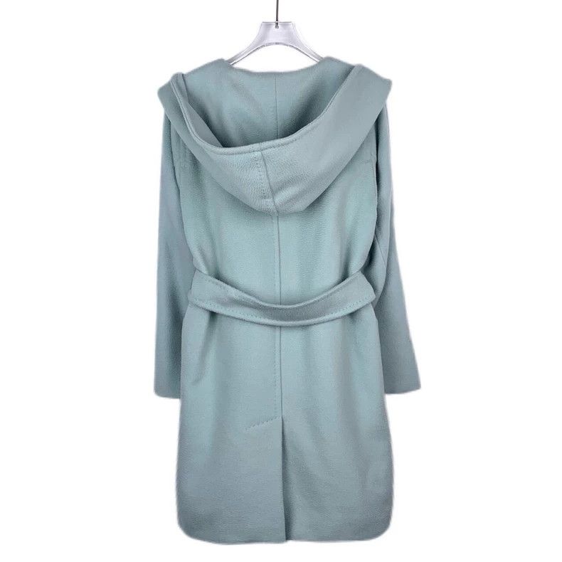 Max Mara MaxMara Lake blue hooded camel wool nightgown style overcoat Size US XL / EU 56 / 4 - 2 Thumbnail