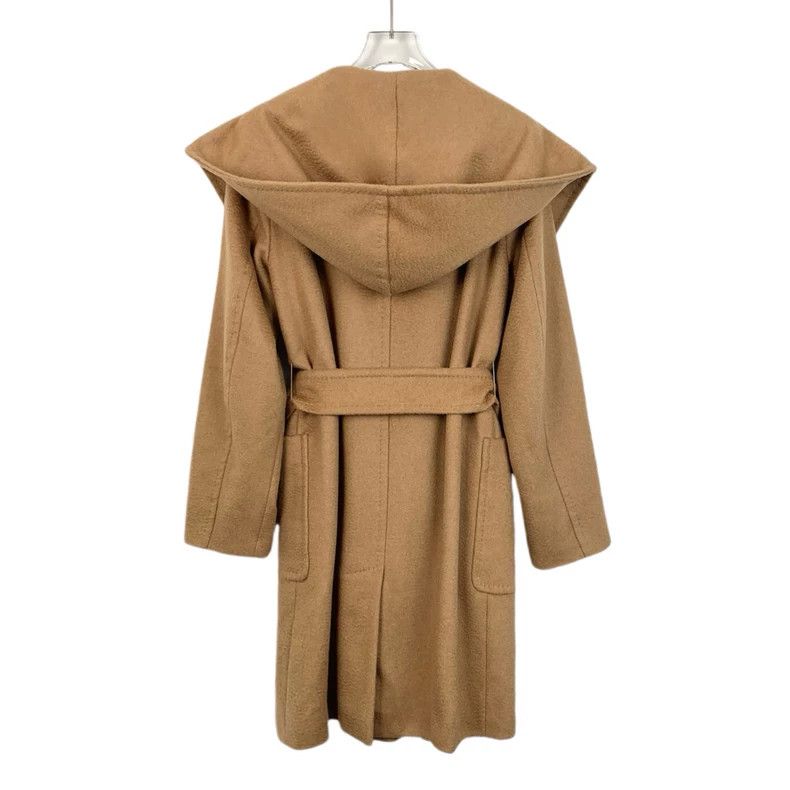 Max Mara Maxmara brown camel hair hooded belt bathrobe coat outer Size US S / EU 44-46 / 1 - 2 Thumbnail