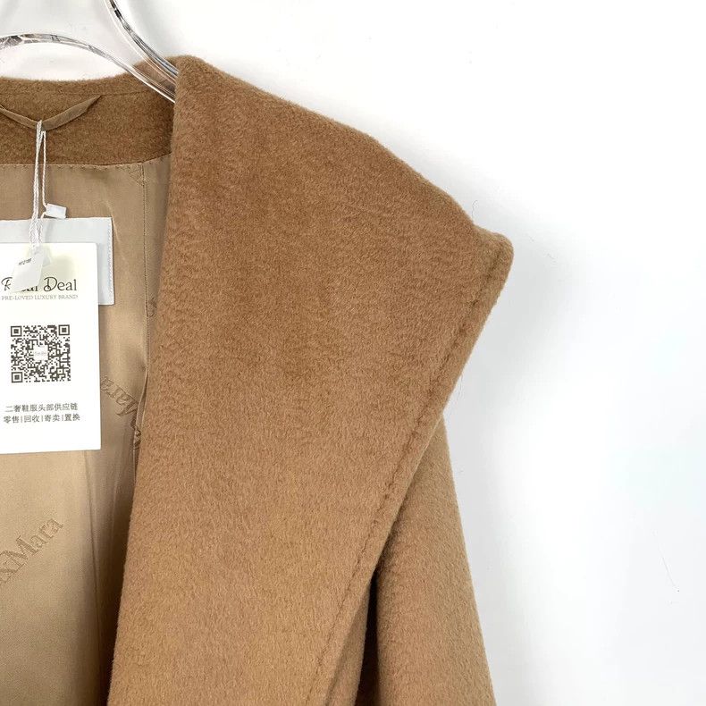 Max Mara Maxmara Brown camel hair hooded belt bathrobe coat Size US XL / EU 56 / 4 - 3 Thumbnail