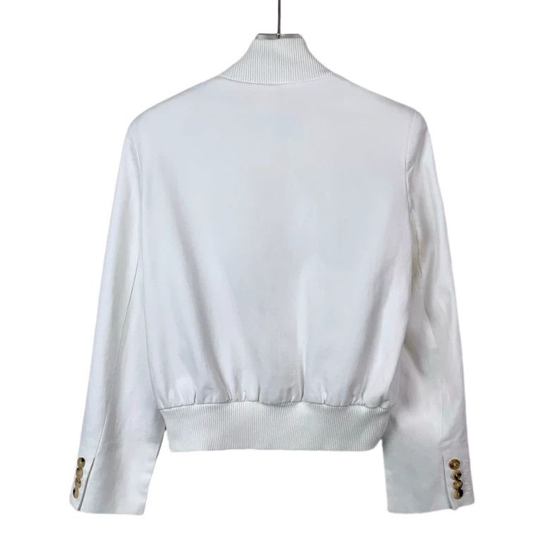 Max Mara Maxmara Show white cotton zipper Jacket Jacket 38 Size US S / EU 44-46 / 1 - 2 Thumbnail