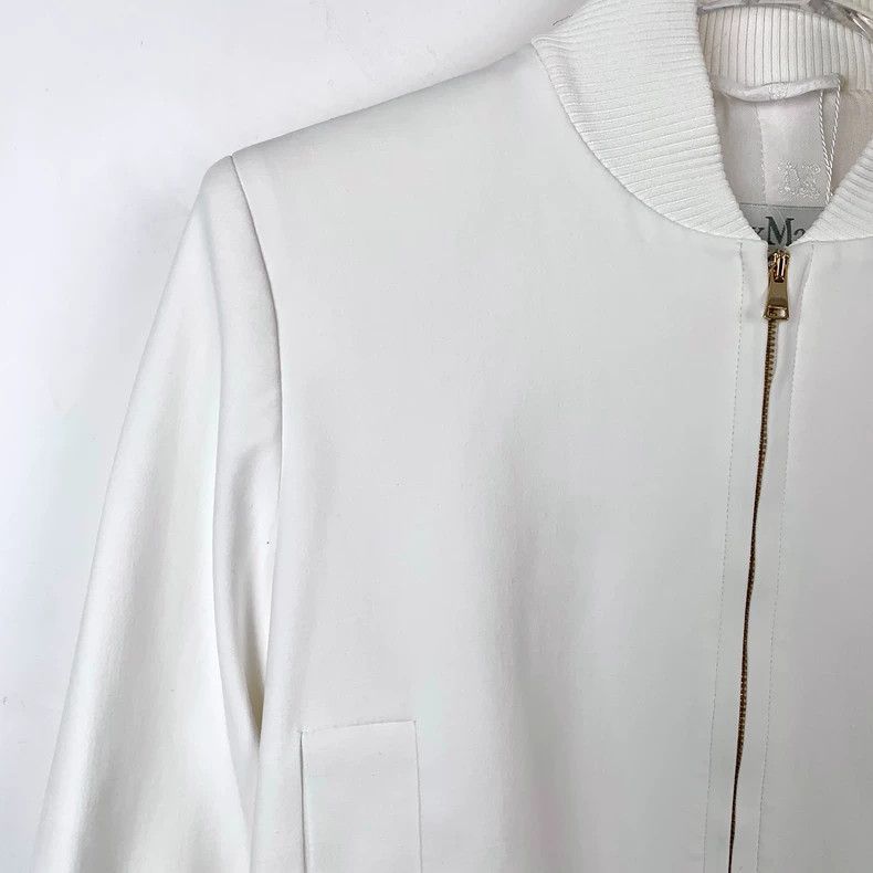 Max Mara Maxmara Show white cotton zipper Jacket Jacket 38 Size US S / EU 44-46 / 1 - 3 Thumbnail