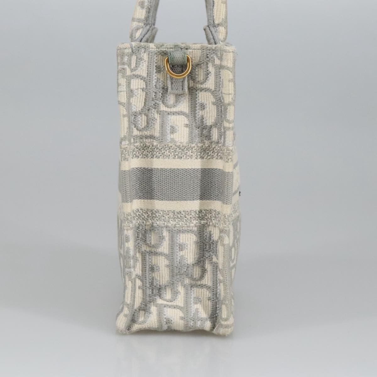 Dior Book Tote Grey Canvas Tote Bag (Pre-Owned) Size ONE SIZE - 3 Thumbnail