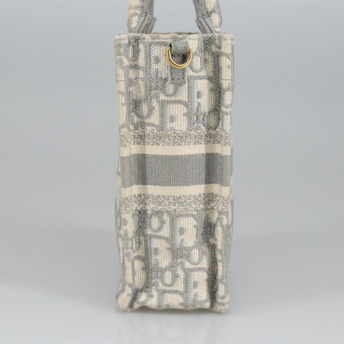 Dior Book Tote Grey Canvas Tote Bag (Pre-Owned) Size ONE SIZE - 4 Thumbnail