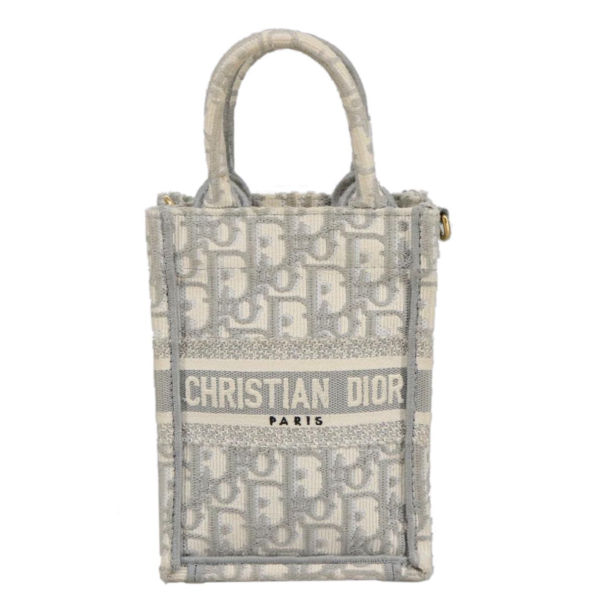 Dior Book Tote Grey Canvas Tote Bag (Pre-Owned) Size ONE SIZE - 15 Thumbnail