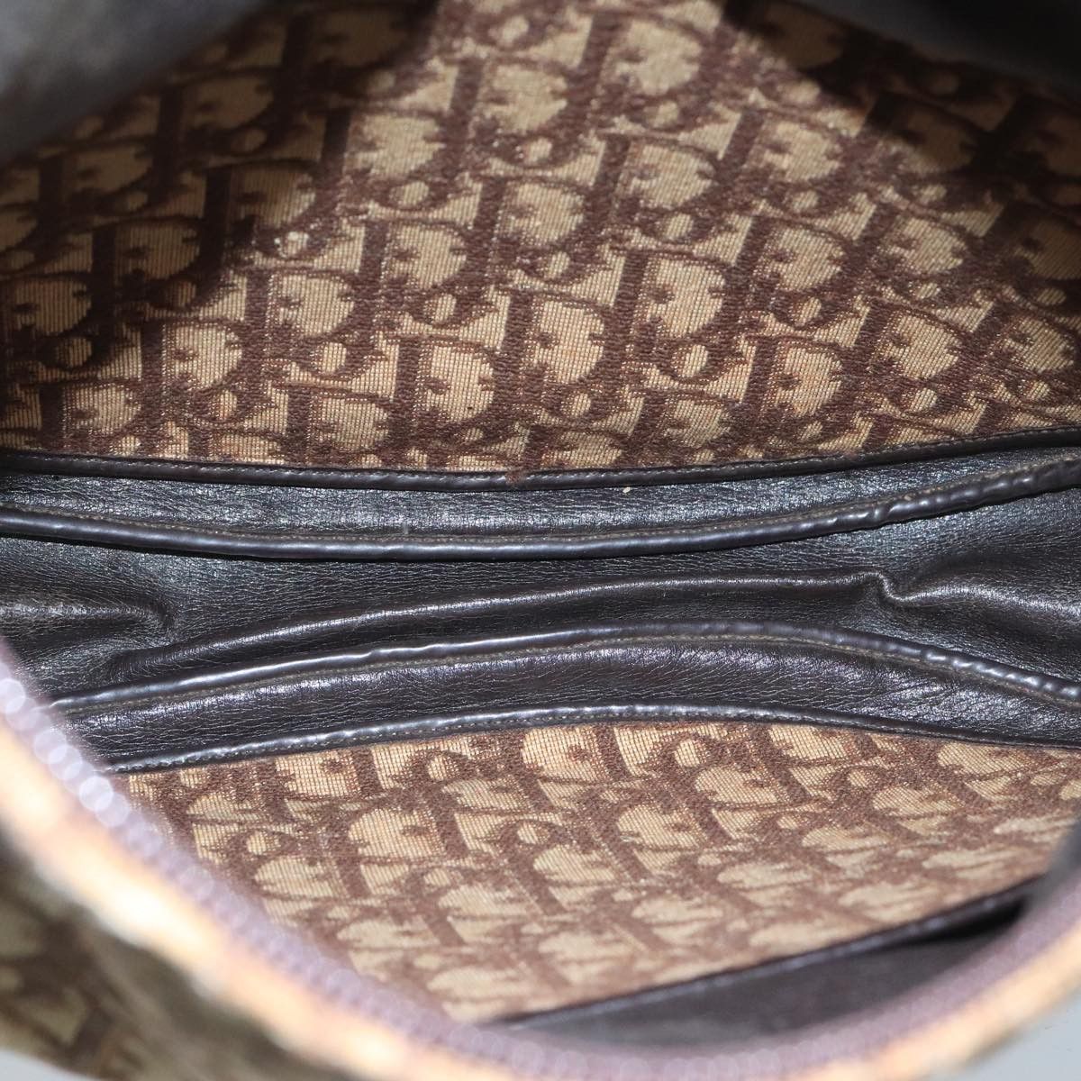 Dior Trotter Brown Canvas Shoulder Bag (Pre-Owned) Size ONE SIZE - 13 Thumbnail