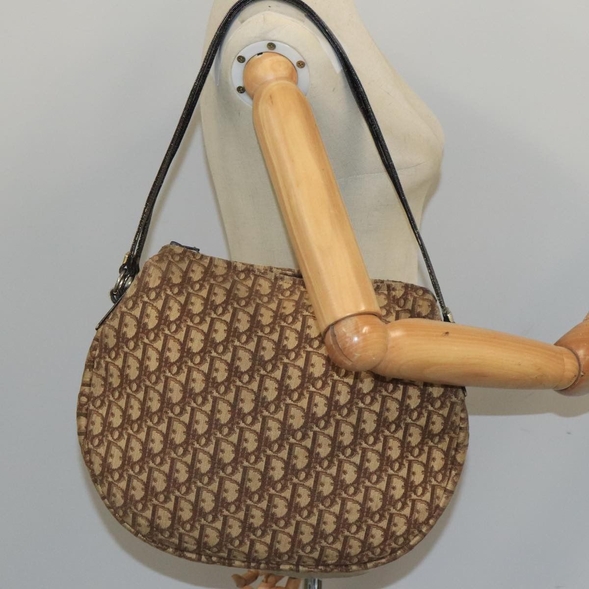 Dior Trotter Brown Canvas Shoulder Bag (Pre-Owned) Size ONE SIZE - 15 Thumbnail