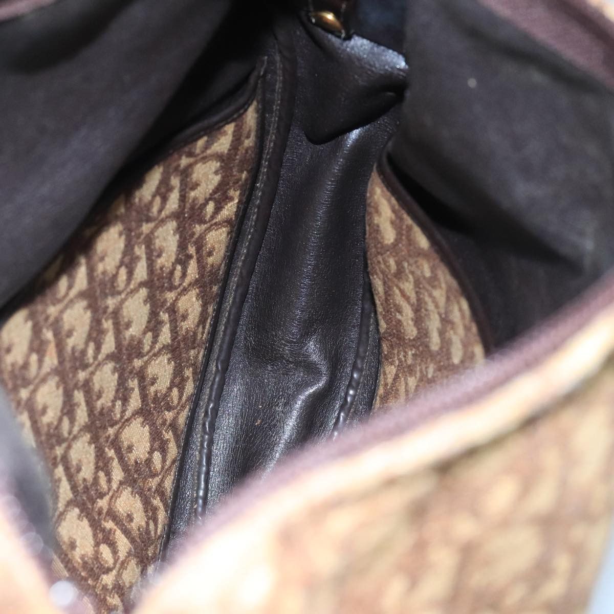Dior Trotter Brown Canvas Shoulder Bag (Pre-Owned) Size ONE SIZE - 14 Thumbnail